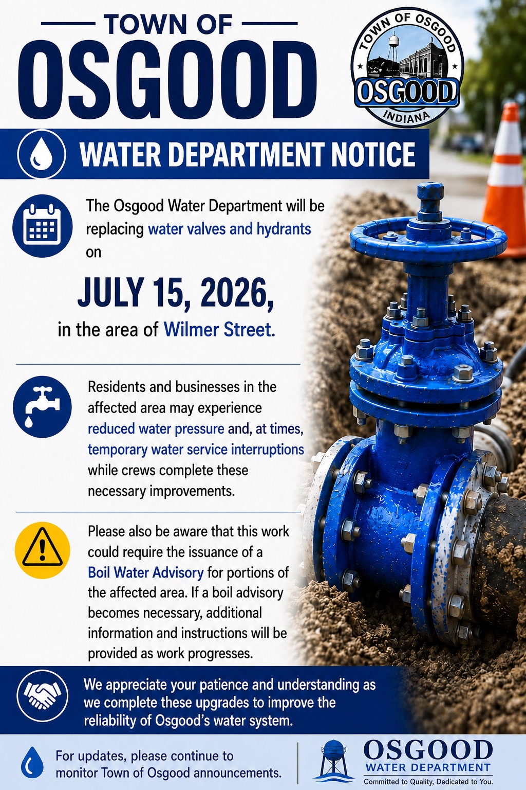 water announcment july 14